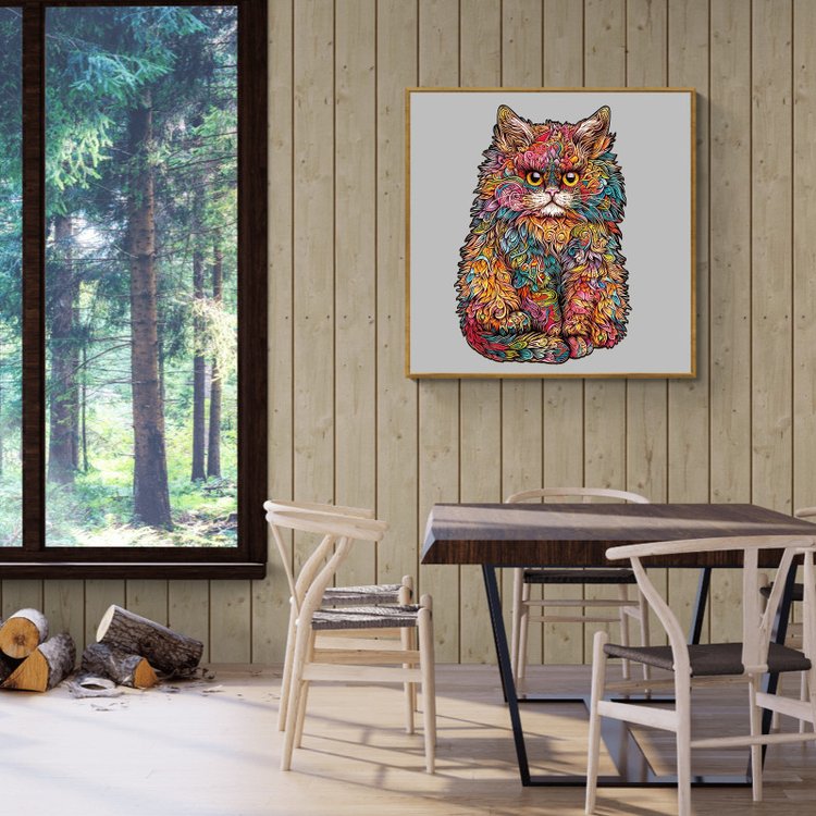 Деревянные пазлы «Пестрая киска M», Woodbests — картинка 8