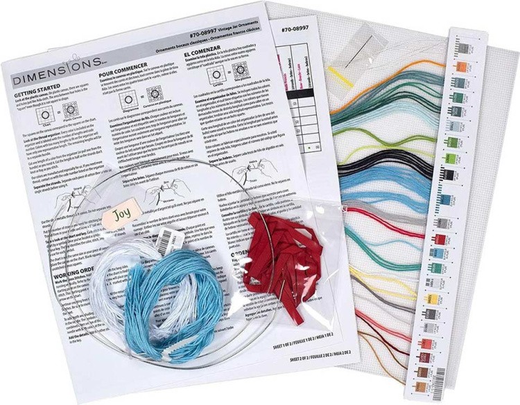 Набор для вышивания «Рождественские украшения в банке» — картинка 2