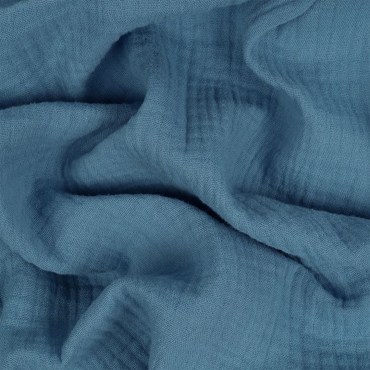 Ткань Муслин, 5 м x 130 см, 125 г/м², цвет: джинс, TBY — картинка 3