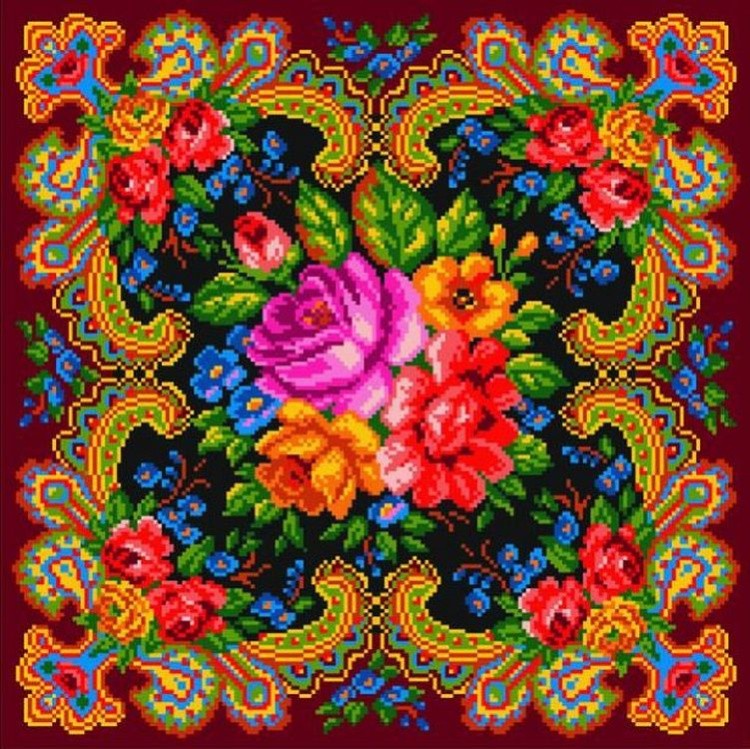 Рисунок на ткани «Цветочная вселенная»