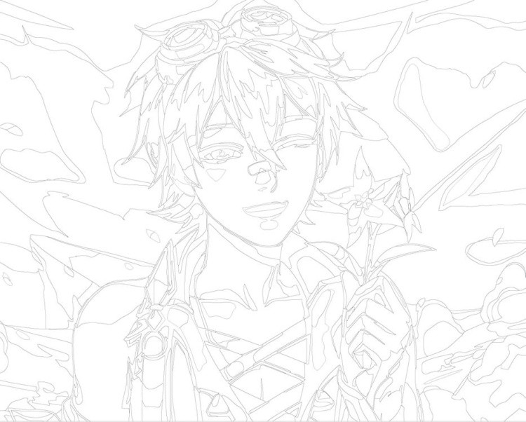 Картина по номерам «Genshin Impact Геншин Импакт: Беннет» — картинка 3