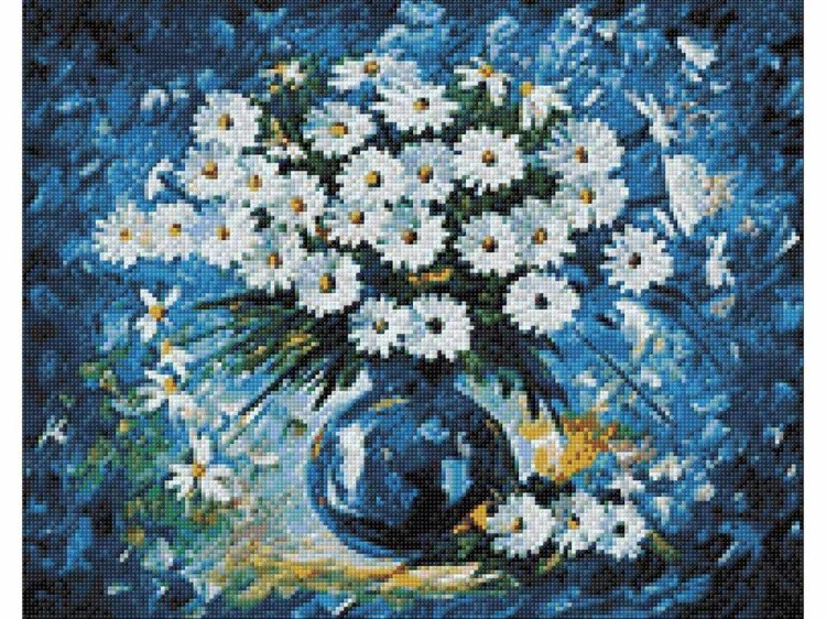 Алмазная вышивка «Букет маргариток» — картинка 3