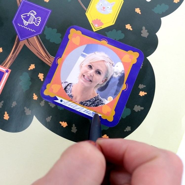 Плакат с наклейками «Создай свое семейное древо. Классический» — картинка 6