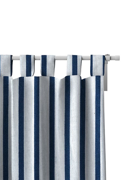 Ткань льняная, 1 м x 150 см, 140 г/м², цвет: белый, полоска, TBY — картинка 5