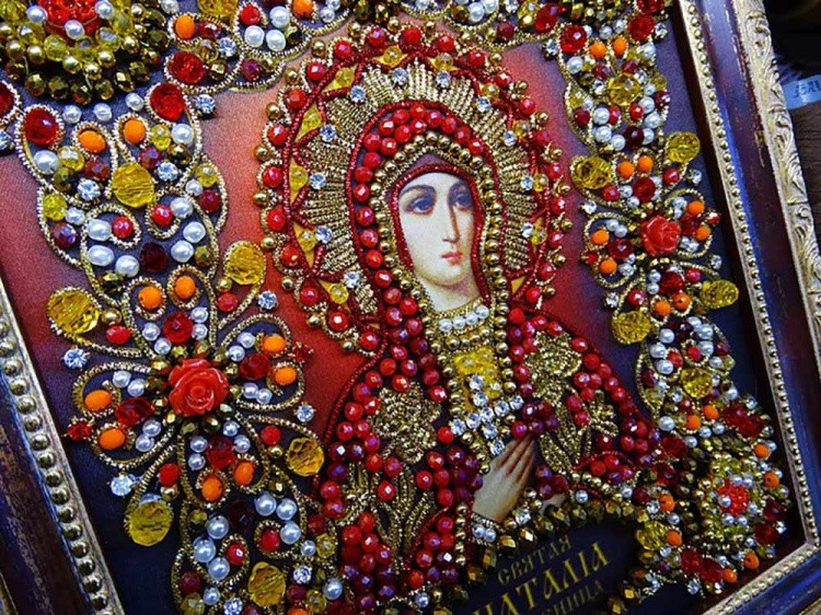 Набор вышивки хрустальными камнями «Святая Наталия» — картинка 4