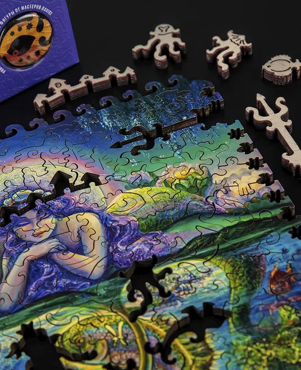 Деревянные пазлы DAVICI «Знак зодиака. Рыбы» — картинка 5