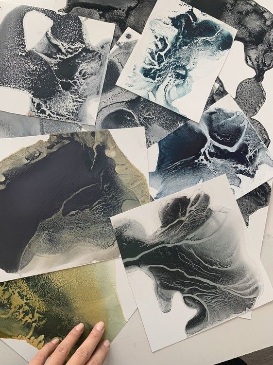 Спиртовые чернила расслаивающиеся Асфальт, Kamenskaya Ink — картинка 4