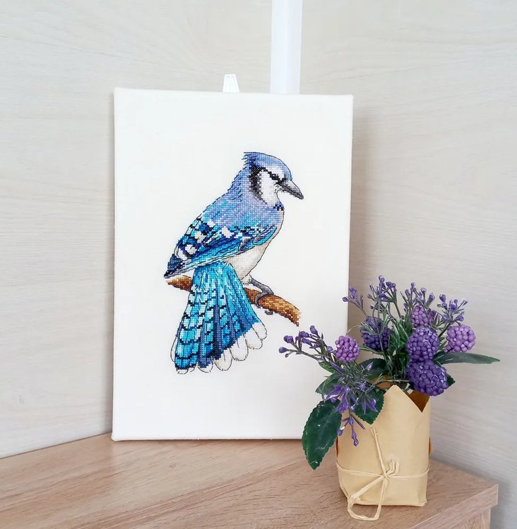 Набор для вышивания «Голубая сойка» — картинка 3