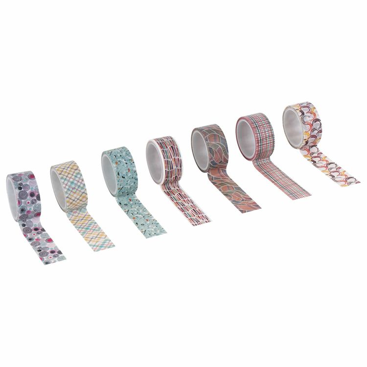 Клейкие WASHI-ленты для декора «Микс №3», 7 цветов, 15 мм х 3 м — картинка 4