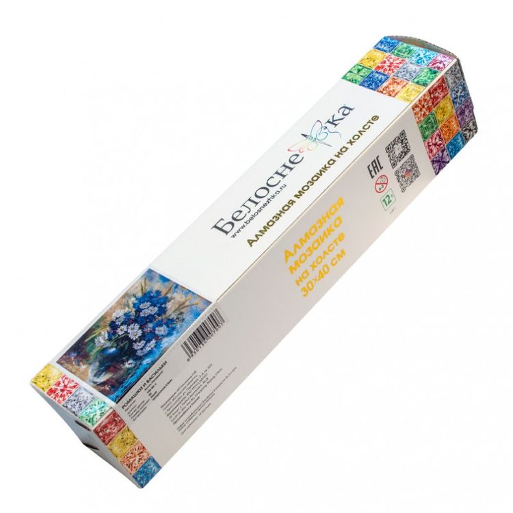 Алмазная вышивка «Ромашки и васильки» — картинка 2