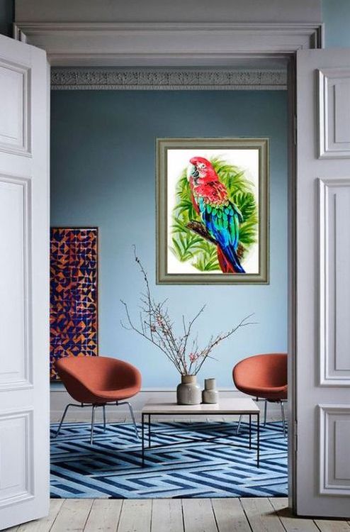 Картина по номерам «Ара на ветке» — картинка 6