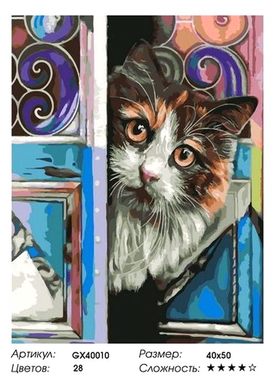 Картина по номерам «Подозрительный кот» — картинка 2
