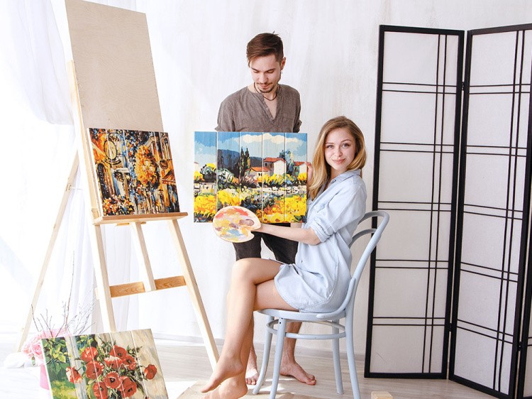 Картина по номерам по дереву Dali «Деревенька в Провансе» — картинка 3