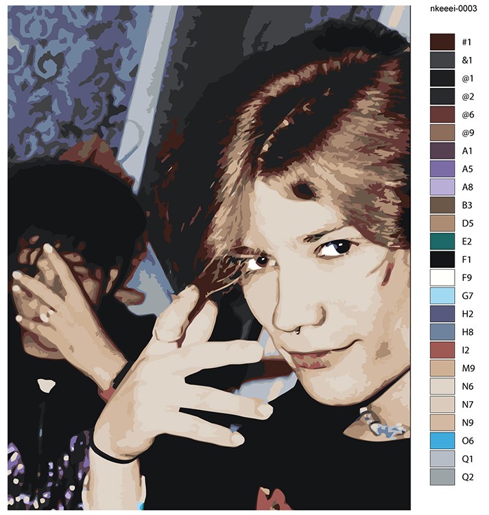 Картина по номерам «Рэпер nkeeei нкей нкееей: Портрет 40x50» — картинка 2