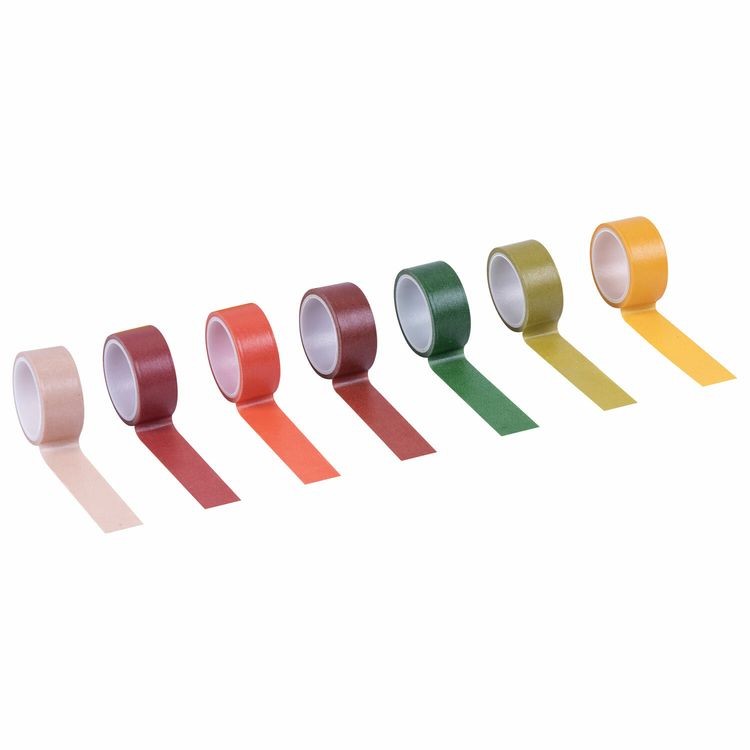 Клейкие WASHI-ленты для декора, 7 цветов, 15 мм х 3 м — картинка 3