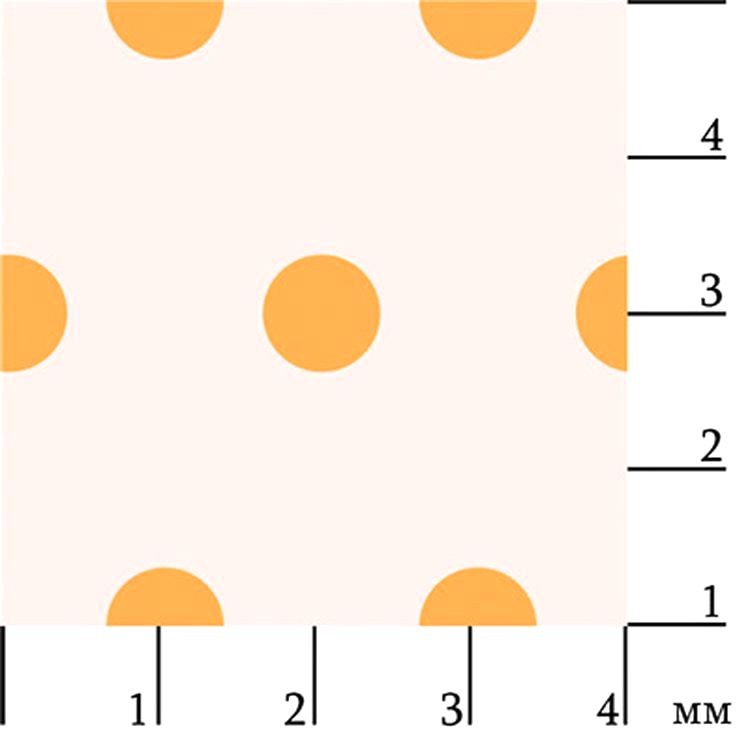 Ткань для пэчворка «БАБУШКИН СУНДУЧОК», 50x55 см, 140 г/м2, 100% хлопок, цвет: БС-18 мелкий горох, ярко-желтый, Peppy — картинка 2