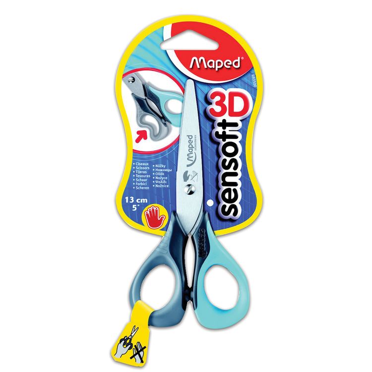 Ножницы «Sensoft», 13 см, для левши, гибкие ручки, MAPED — картинка 2