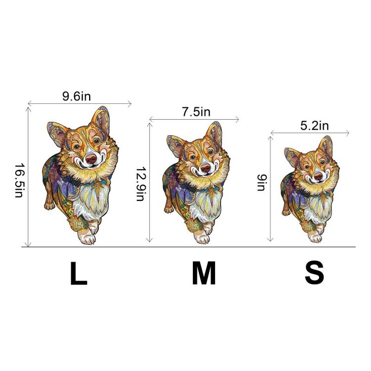 Деревянные пазлы «Веселый Корги S», Woodbests — картинка 3