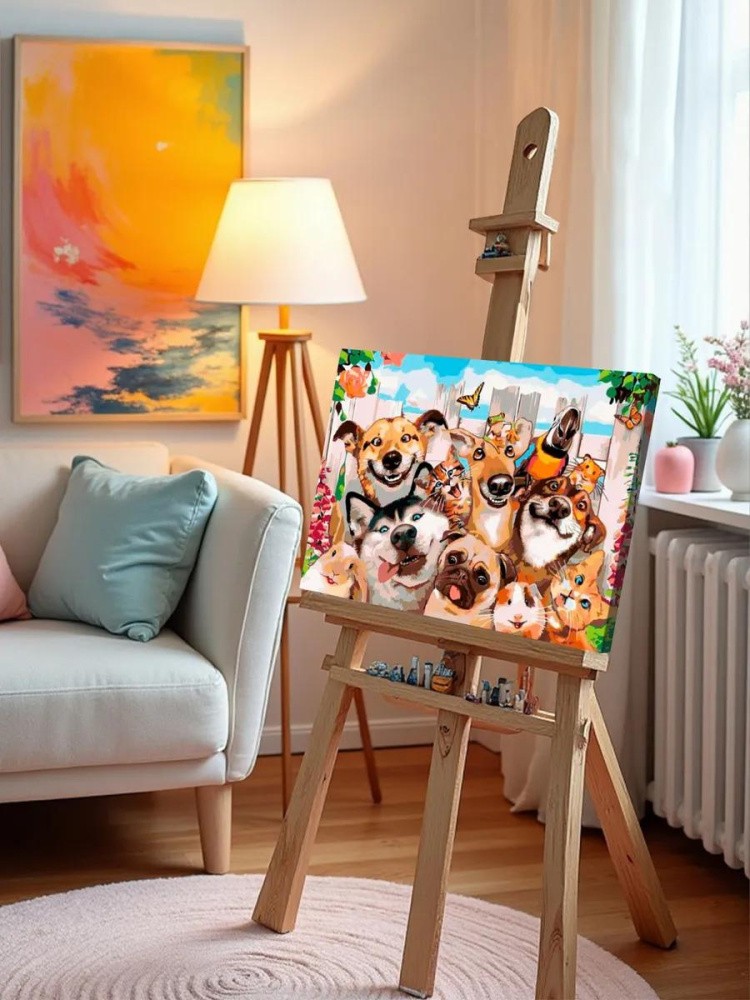 Картина по номерам «Селфи на заднем дворе» — картинка 10