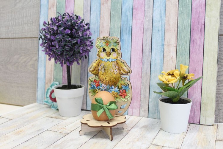 Набор для вышивания «Подставка под пасхальное яйцо. Цыпленок» — картинка 3