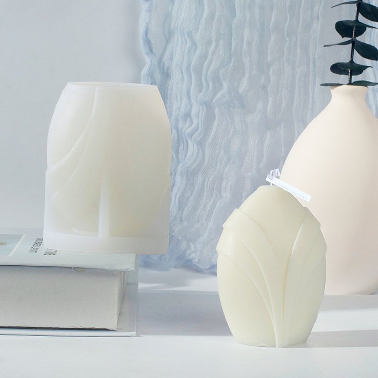 Силиконовый молд - Свеча абстрактное платье, 9x7см 1 шт. — картинка 3