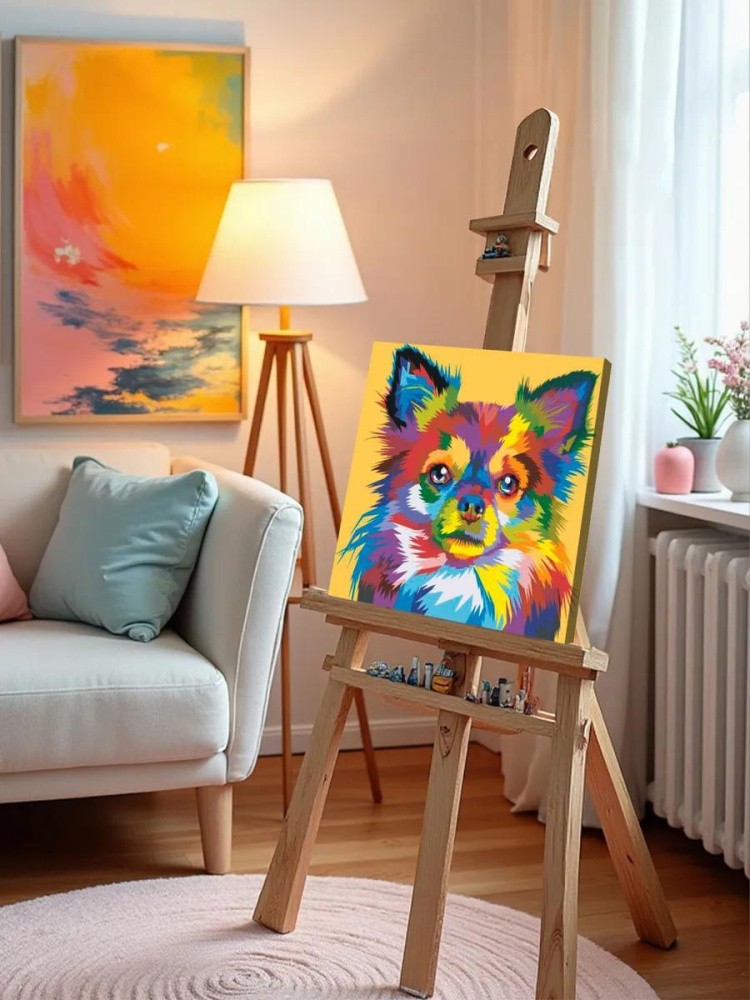 Картина по номерам «Цветная собака» — картинка 9