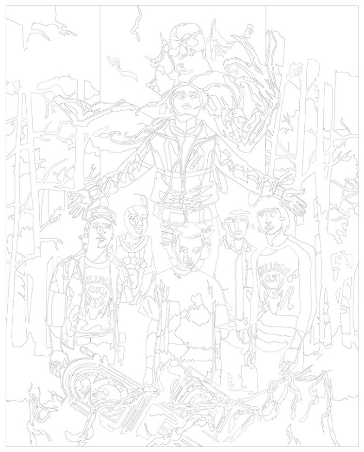 Картина по номерам ОСД Очень странные дела — картинка 3