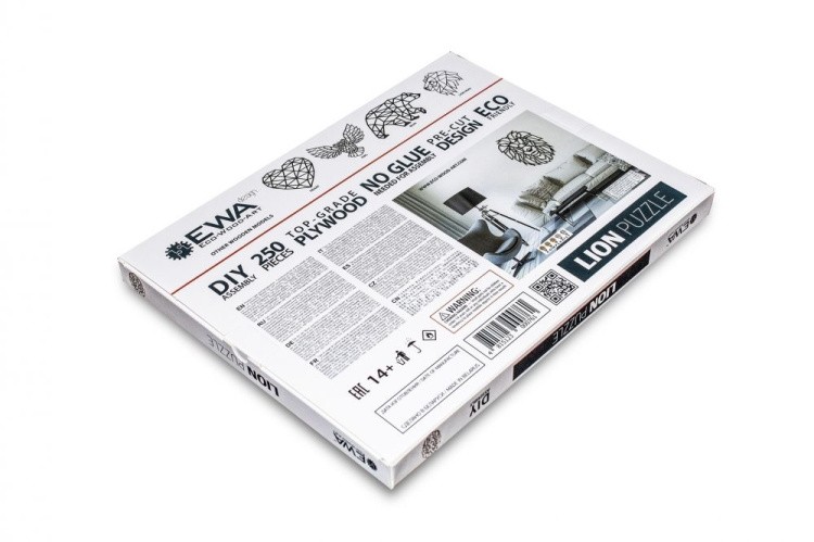 Деревянный интерьерный пазл «Лев», Eco Wood Art — картинка 5