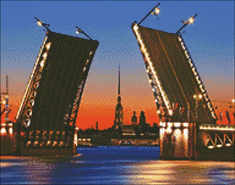 Алмазная вышивка «Дворцовый мост» — картинка 2