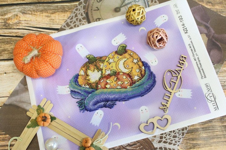 Набор для вышивания «Уютные тыквы» — картинка 4