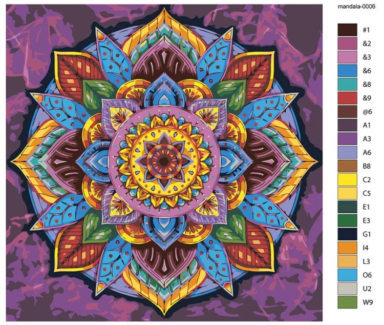 Картина по номерам «Религия, Буддизм: мандала 40x40» — картинка 2