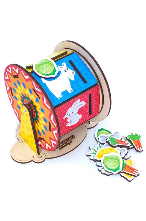 Развивающее пособие из дерева «Барабан. Ферма» — картинка 4