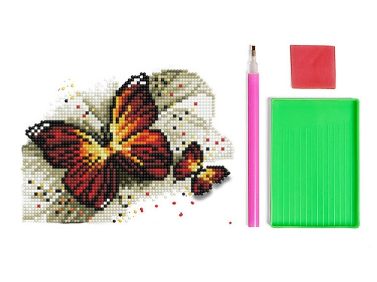 Алмазная вышивка-открытка «Утренние бабочки» — картинка 3