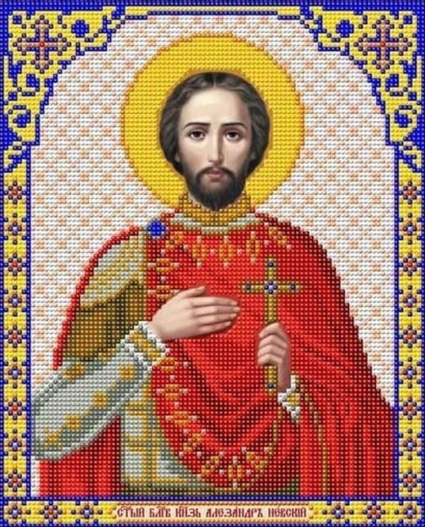 Рисунок на ткани «Святой Александр Невский»