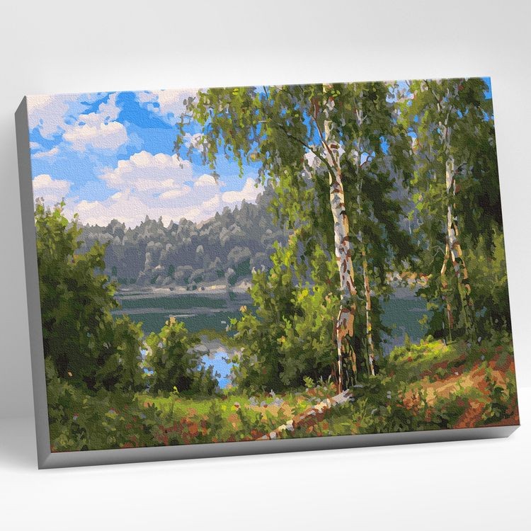 Картина по номерам «Прищепа. Лесное озеро»