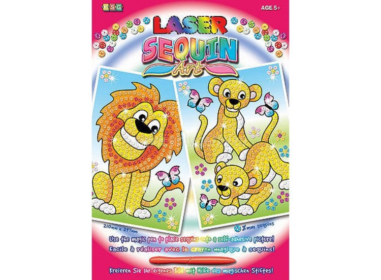 Картинка из блесток «Семья львов» (двойная) — картинка 4