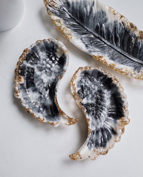 Силиконовый молд Epoxy Master блюдца крылья, 13x9 см, 2 шт — картинка 5