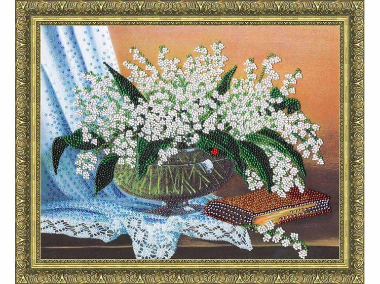 Набор вышивки бисером «Букет ландышей» — картинка 2