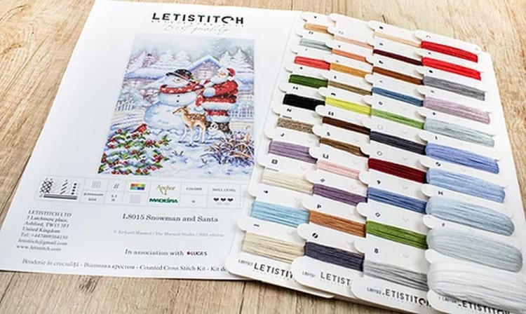 Набор для вышивания «Snowman and Santa» — картинка 3