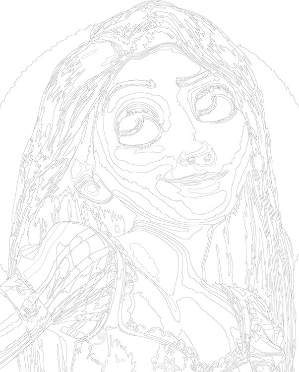 Картина по номерам «Герои Дисней: Рапунцель, мультики 40x50» — картинка 3