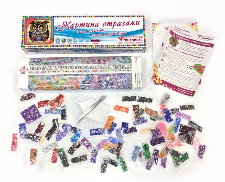 Алмазная вышивка «Сова-сладкоежка» — картинка 3