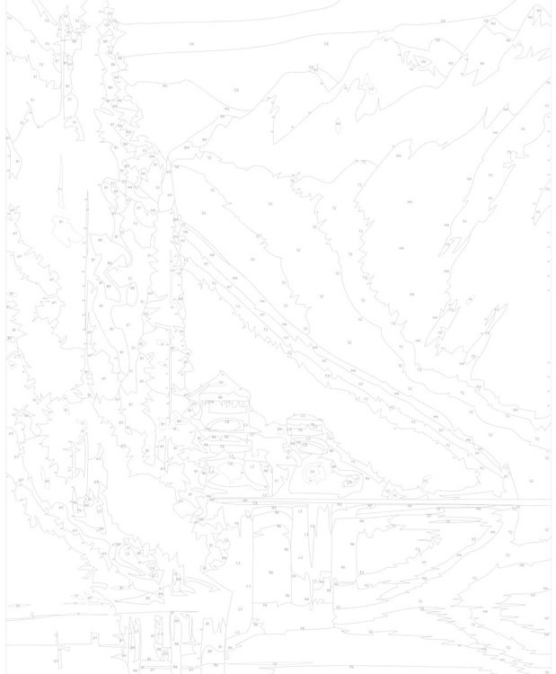 Картина по номерам «У подножья гор» — картинка 3
