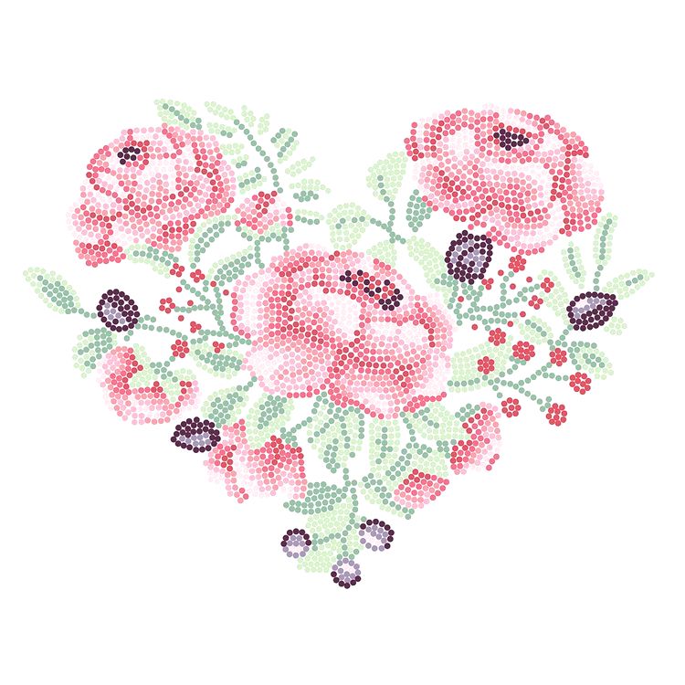 Алмазная вышивка «Цветущее сердце» — картинка 2