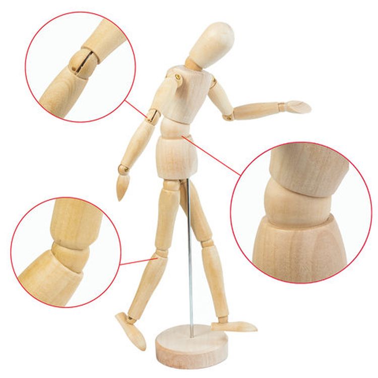 Манекен человека художественный женский, дерево, высота 30 см, BRAUBERG ART CLASSIC — картинка 7