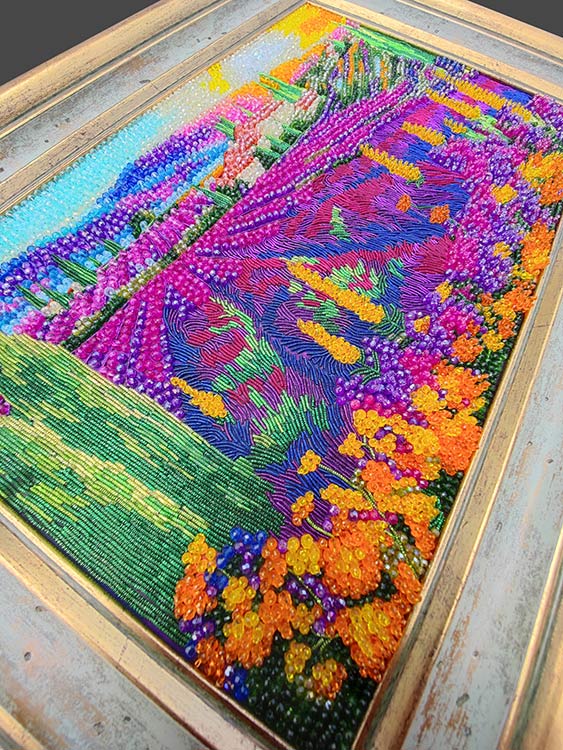 Набор вышивки хрустальными камнями «Лавандовые поля» — картинка 9