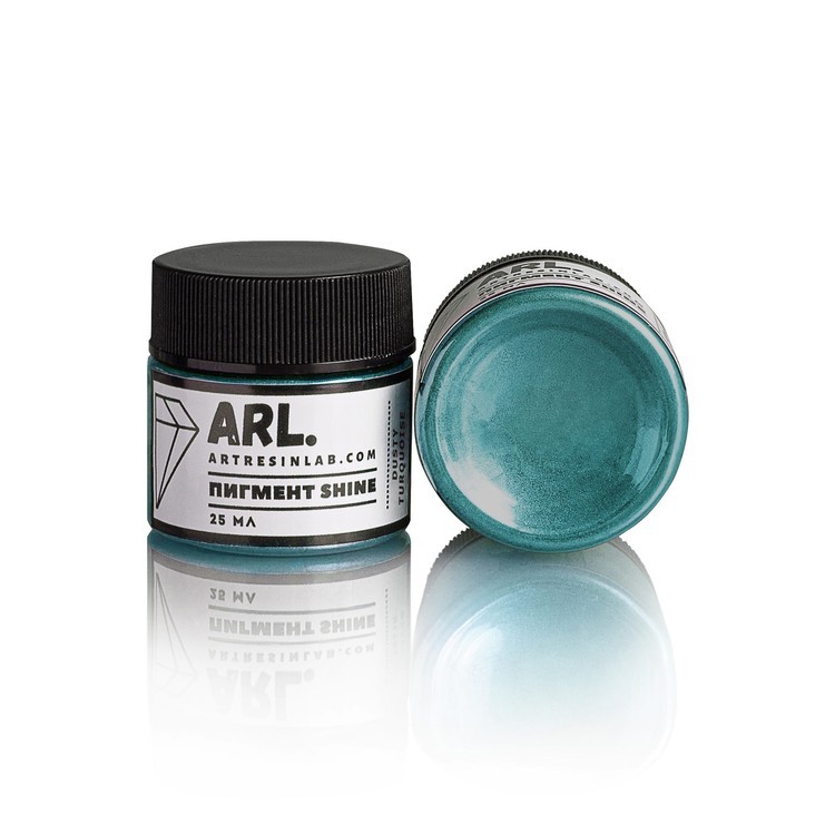 Пигмент SHINE DUSTY TURQUOISE, пыльная бирюза 25 мл, Art Resin LAB — картинка 2