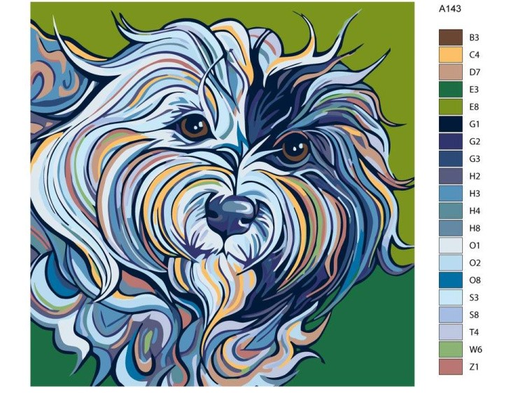 Картина по номерам «Преданный взгляд» — картинка 2