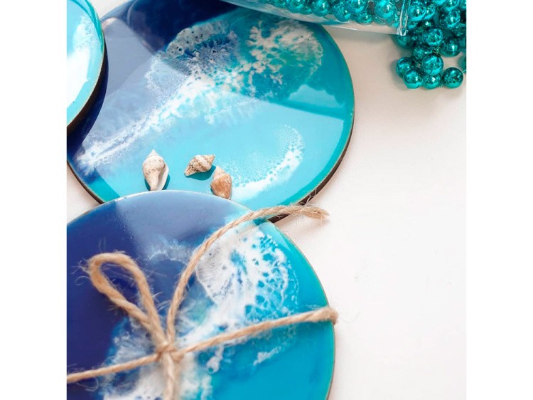 Набор заготовок для подстаканников, круглые, диаметр 13 см (6 шт.), ResinArt — картинка 6