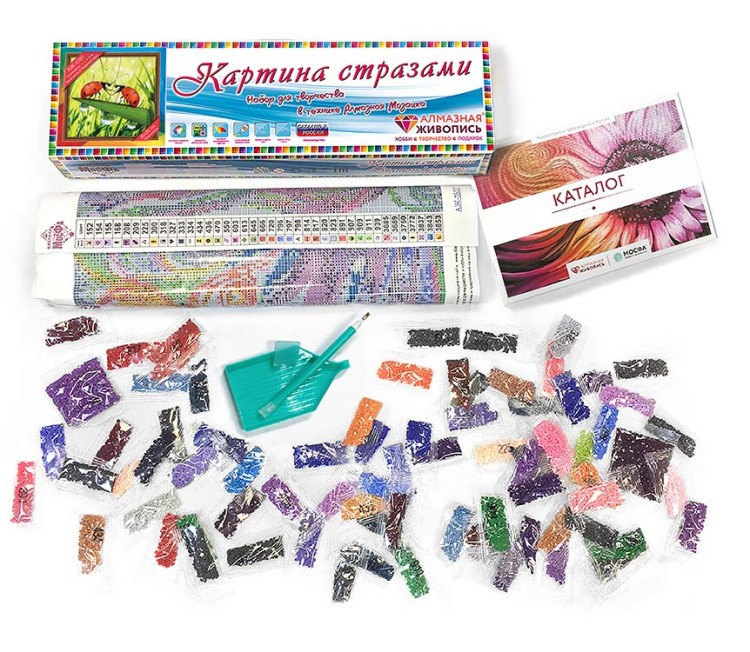 Алмазная вышивка «Пара божьих коровок» — картинка 3