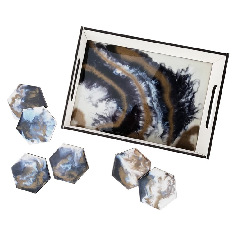 Набор для рисования эпоксидной смолой «Поднос Мустанг», подарочная упаковка, FancyOn — картинка 2